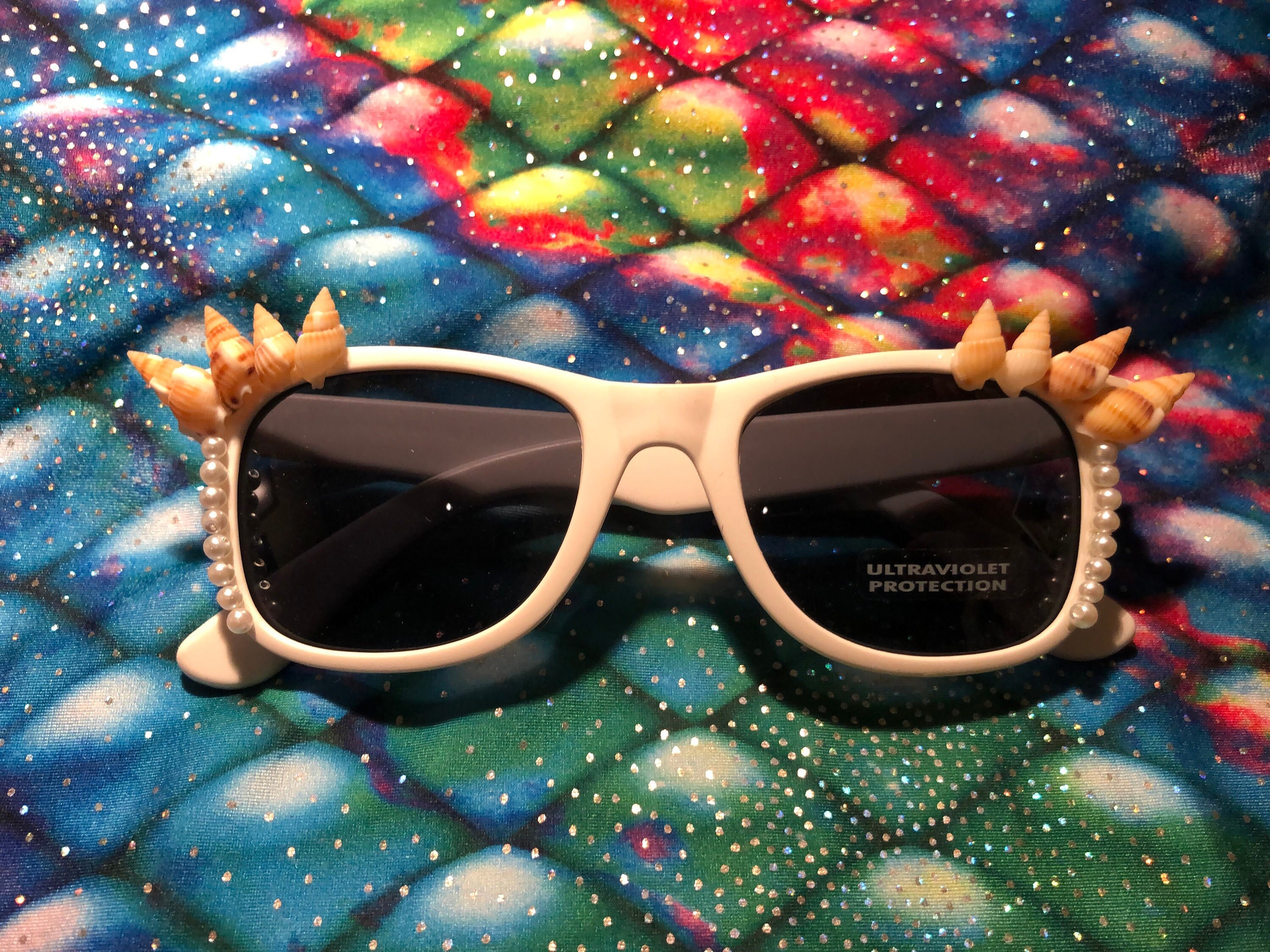 Mermaid Sunglasses With White Frames