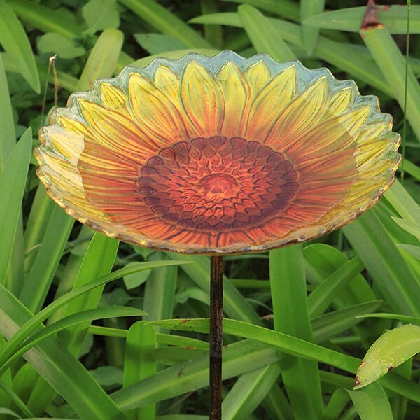 Glass Bird Baths Etsy