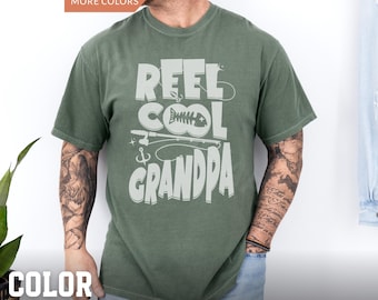 Reel Cool Comfort Farben Shirt für Geburtstag, Opa Geschenk, Großvater Geschenk, Opa T-Shirt, Angeln Liebhaber Vatertag T-Shirt, Opa