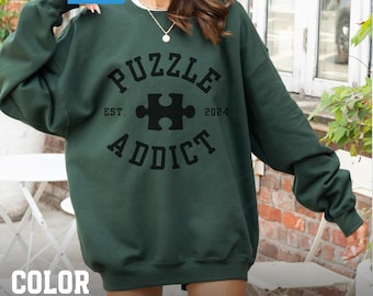Puzzling Sweatshirt Puzzle Sweater Puzzle Lover Gift Ideas Puzzle Gifts Jigsaw Puzzle pullover Oversized Puzzle Funny Sarcastic Sweatshirt