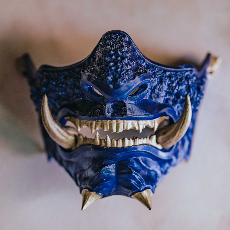 Outdoor Japanese Oni Half Face Mask