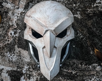 Masque de Faucheuse peint à la main - Accessoire de cosplay crâne gothique - Déguisement d'Halloween Dark Fantasy