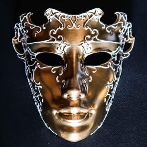 Venezianische Maske Aus Metall – Maskerade, Damen, Karneval, Cosplay, Schwarz, Mit Augenklappe
