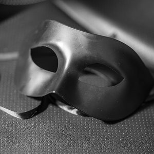 Black Masquerade Mask: 3D Printed Half Face Carnival Mask