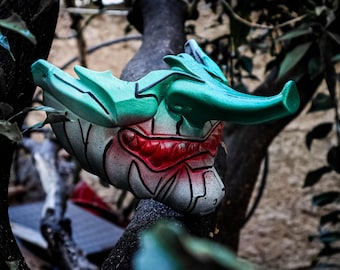 Masque Joker Oni imprimé en 3D – Démon japonais, Cosplay, Décoration murale