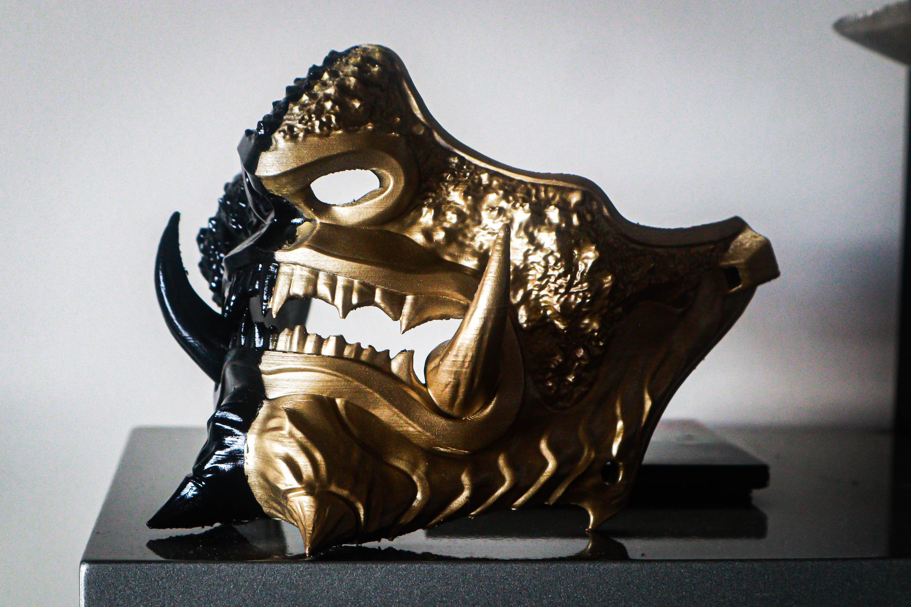 Oni Half Mask, Japanese Wearable Samurai Style ,cosplay