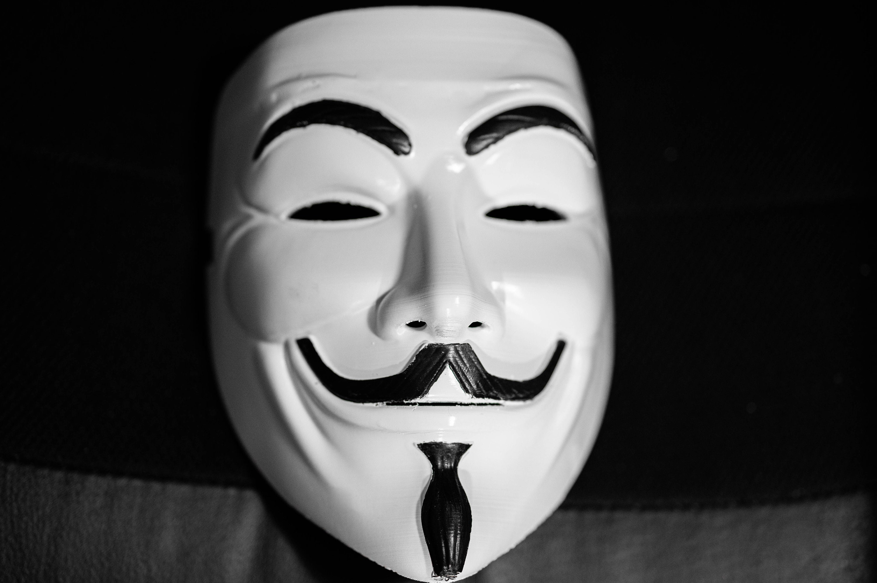 Anonymous Mask: Wearable Cosplay, White & Black - Etsy