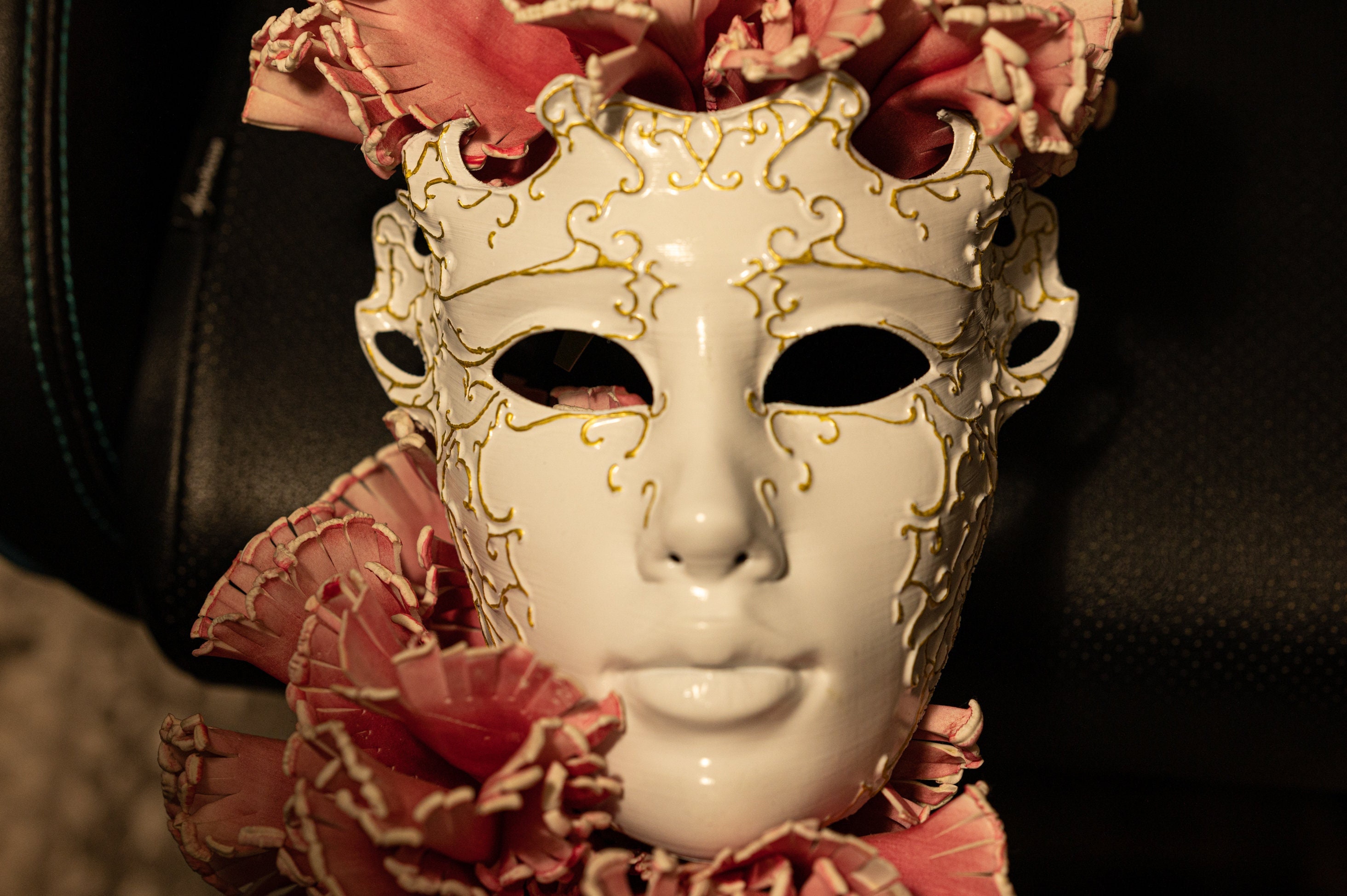 Masquerade Mask,venetian Mask,prom Mask,adult Prom,full Face Mask,italian  Style Mask,home Decoration,wearable,colombina for Carnival Parties -   Singapore