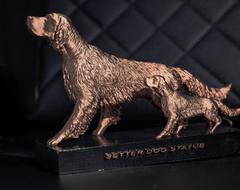 Setter Dog Sculpture Statue Trophy For Hunters Wild Life Animal