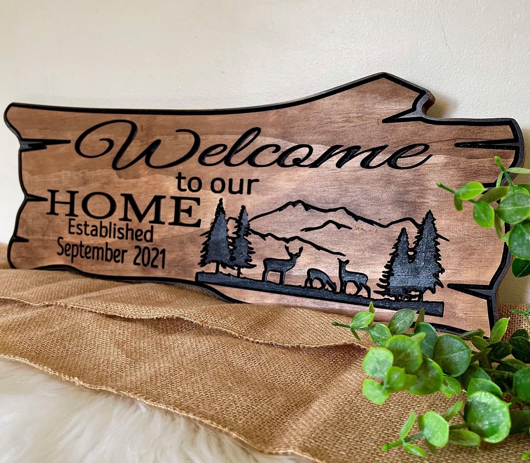 Custom Wood Signs, Outdoor Wooden Sign, Personalized Sign, Carved Wood