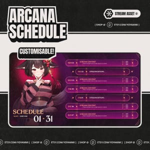 Arcana - Weekly Stream Schedule Template