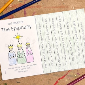 Epiphany Christmas Coloring Book, Christmas Coloring Sheets, Three Wise Men, Three Kings Day, Birth of Jesus, Three Kings, Nativity Craft