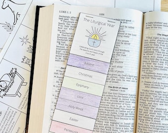 Liturgical Calendar 2026, Printable Bible Bookmarks, Epiphany, Liturgical Calendar for Kids, Pentecost Craft, Holy Week, Printable Advent