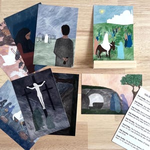 Karwoche Karten, Karwoche Advent, Palmsonntag Kunst, Karwoche Print, Karwoche Kunst, Karwoche Bundle, Osterwoche, Karwoche für Kinder