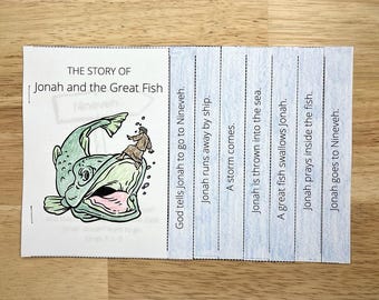 Jonah und der Wal Craft Kits, Jonah und der Wal Craft, Sonntagsschule Craft für Kinder, Kinderbibelstunden, Jonah und der Wal zum ausdrucken