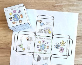 Gods Creation Craft für Kinder, Creation Story Malvorlage, In der Anfang Kinder Sonntagsschulstunde, 7 Tage der Schöpfung druckbar