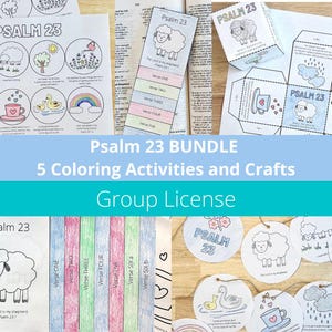 Sunday School Lessons for Kids, Bible Coloring Book, The Lord Is My Shepherd, Psalm 23 Printable, Sunday School Crafts, Psalm 23 Craft