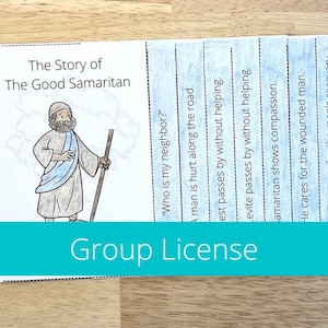 The Good Samaritan Activity, Sunday School Craft, Parables of Jesus, Kids Bible Lessons for Kids School Craft, Good Samaritan Craft for Kids
