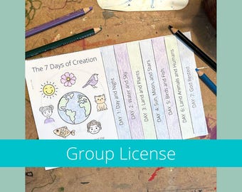 Gods Creation Craft For Kids, 7 Days of Creation Printable, Creation Story Coloring Book, In the Beginning Kids Sunday School, Bible Lessons