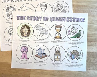 Esther Bible Story Activities, Purim, Queen Esther Crafts, Sunday School Lesson, Queen Esther Printable Craft, Esther 4:14 Coloring Page
