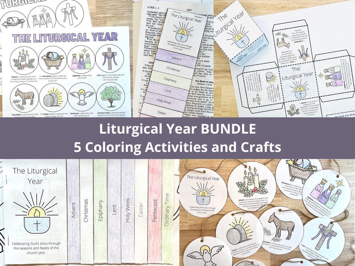 Liturgical Calendar 2026, For Kids, Pentecost Craft, Holy Week,…