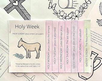 Holy Week Printable, Holy Week Countdown, Lent Kids, Good Friday, Easter Sunday School, Empty Tomb, Holy Week For Kids, Palm Sunday Craft