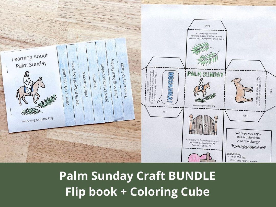 Palm Sunday Craft for Kids, Palm Sunday Activity Sheet, Lent for Kids ...