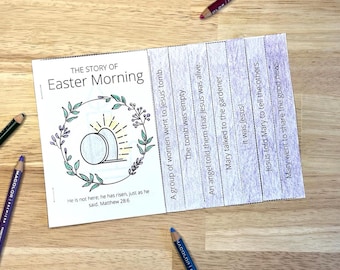 Easter Jesus Printable, Holy Week for Kids, Easter Bible Story, Easter Sunday School Craft, Holy Week Printable, Jesus Easter Craft, Lent