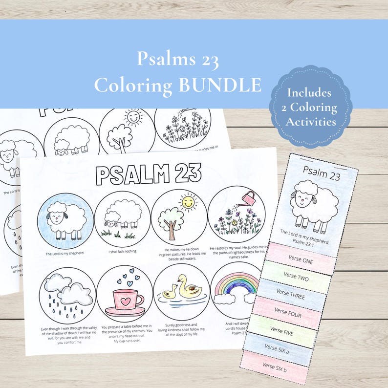 Psalm 23 Craft Ideas, Psalm 23 Coloring Pages, the Lord is My Shepherd ...