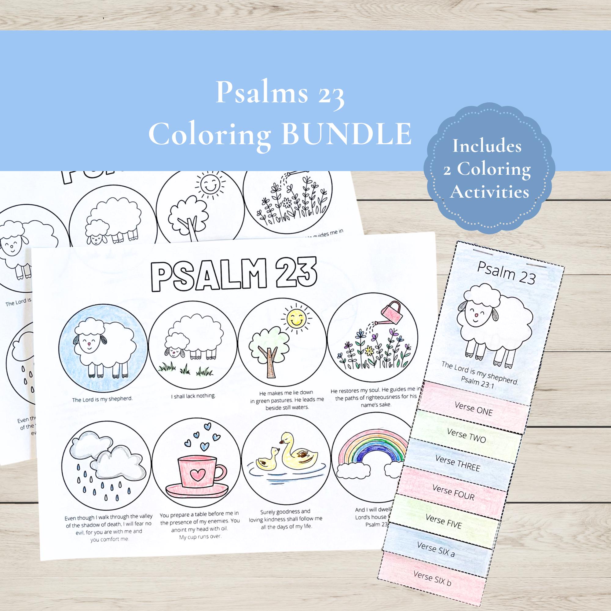 Psalm 23 Craft Ideas, Psalm 23 Coloring Pages, the Lord is My Shepherd ...
