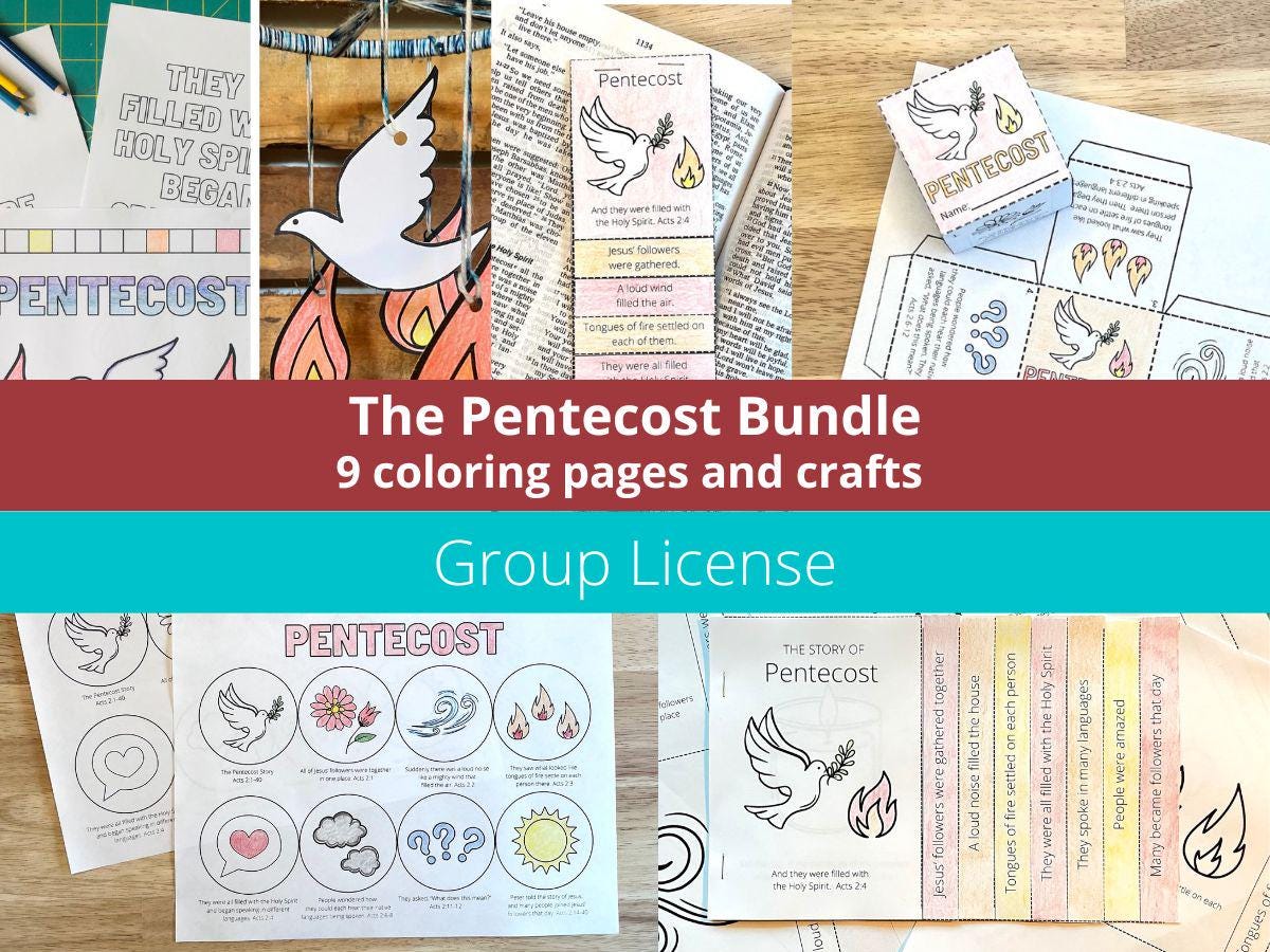 Pentecost Activity, Pentecost Kids, Sunday School Lesson, For Kids, Pentecost Craft Download, Holy Spirit Craft, Day of Pentecost Activities