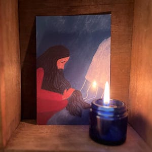 Maria wast Jezus voeten kunst, afdruk van de Goede Week, Kaarten van de Goede Week, Kunst van de Goede Week, Goede Week voor kinderen, Paasverhaalkaarten, Paasweek