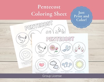 Pentecost Kids, Pentecost Craft Download, Day of Pentecost Activities, Holy Spirit Craft, For Kids, Pentecost Activity, Sunday School Lesson