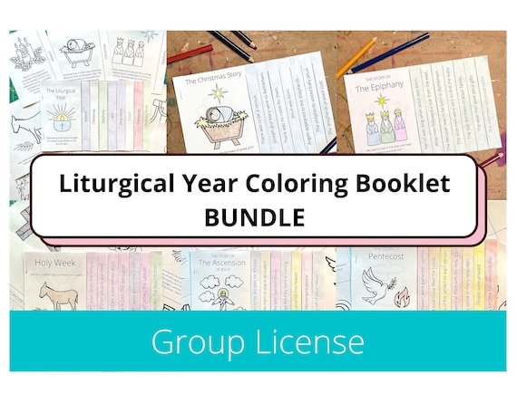 Liturgical Calendar, Bible Coloring Book, Printable Advent, Lent, Holy Week, Pentecost Craft, Catholic Advent, Epiphany, Catholic Liturgical