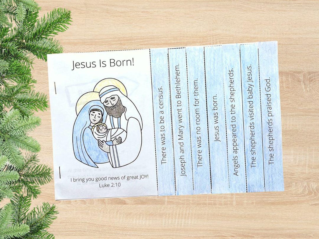 Nativity Craft for Kids, Nativity Coloring Book, Birth of Jesus Crafts ...
