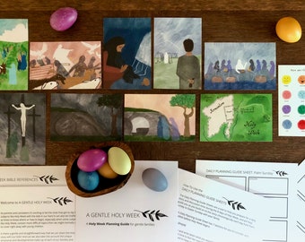 Easter Story Cards, Lent, Palm Sunday Craft, Holy Week Countdown, Empty Tomb, Holy Week Homeschool, Good Friday, Holy Week For Kids