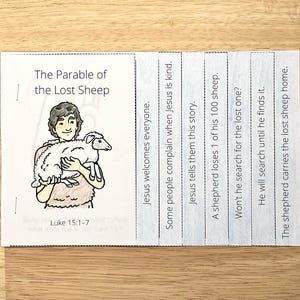 Parable of the Lost Sheep Sunday School Craft For Kids, Kids Bible Lessons For Kids, Lost Sheep Craft 99, Parables of Jesus for Kids