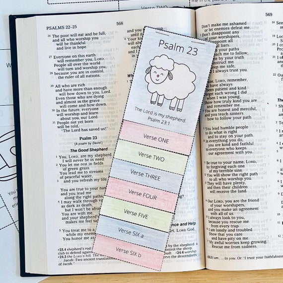 The Lord is My Shepherd, Bible Coloring Book, Printable Bible Bookmarks, Psalm 23 Printable, Sunday school crafts, Bible coloring pages