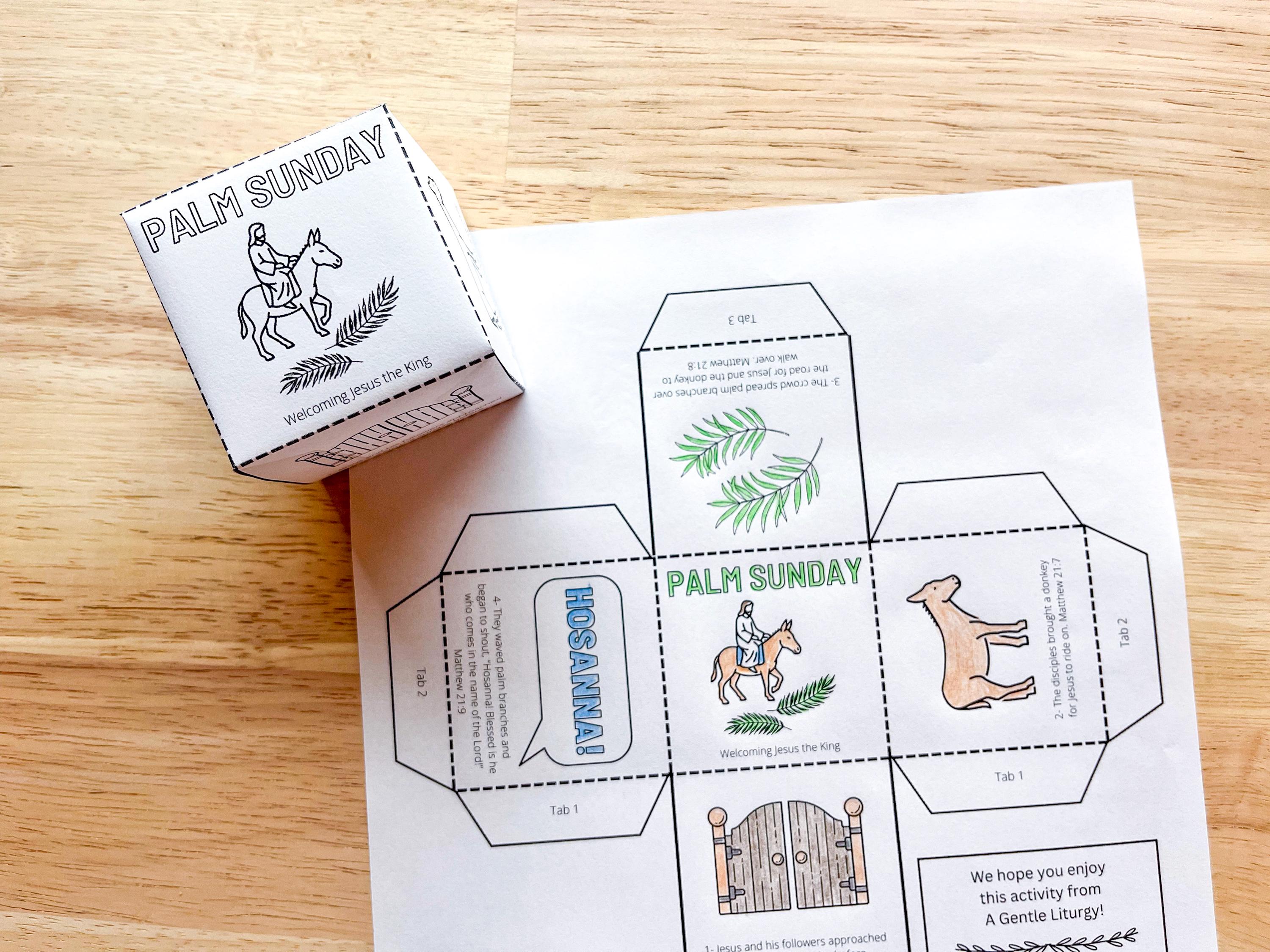 Palm Sunday Craft for Kids, Palm Sunday Activity Sheet, Lent for Kids ...