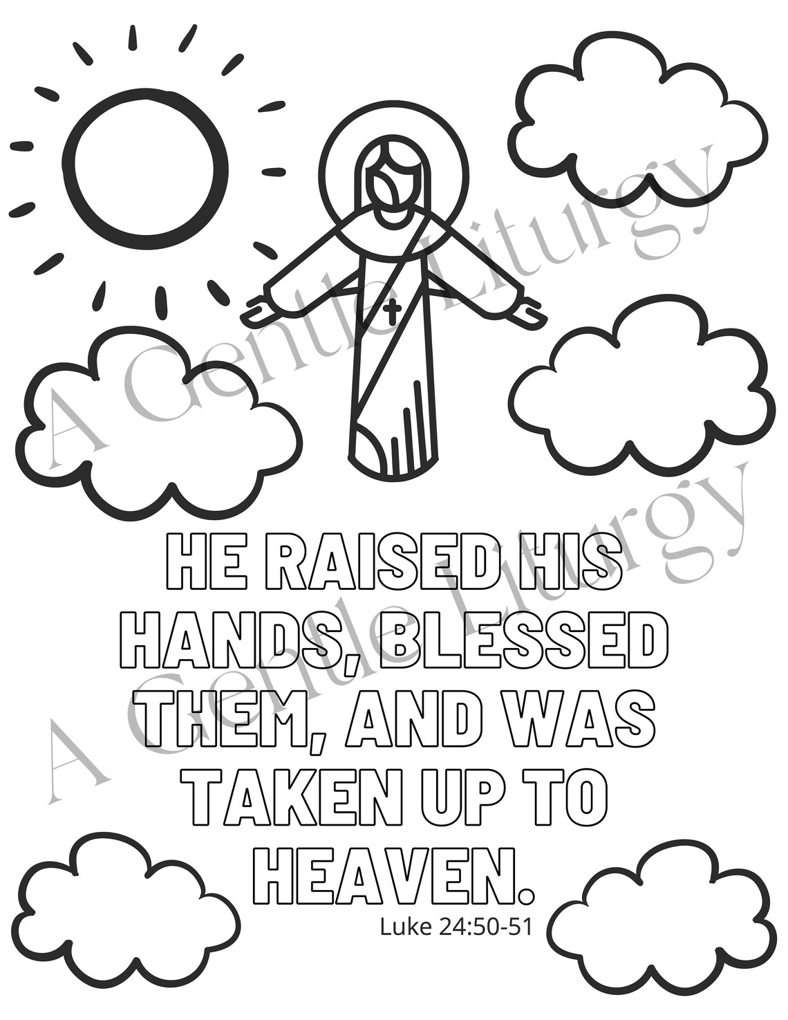 5 Ascension Coloring Pages DIY Mobile Jesus Taken up Into Heaven Kids ...
