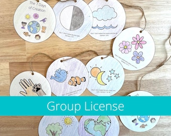 Am Anfang Kinder Sonntagsschule, Schöpfungsgeschichte Malbuch, Gottes Schöpfung Handwerk für Kinder, Bibelstunden, 7 Tage der Schöpfung druckbar