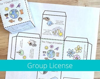 Gods Creation Craft For Kids, 7 Days of Creation Printable, In the Beginning Kids Sunday School Lesson, Creation Story Coloring Sheet