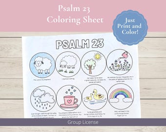 Sunday School Lessons for Kids, Psalm 23 Craft, Bible Coloring Book, Psalm 23 Printable, The Lord Is My Shepherd, Sunday School Crafts