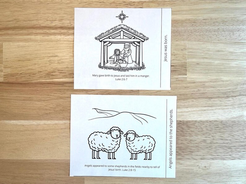 Christmas Story Coloring Book - Birth of Jesus - Bible Activity, Sunday ...