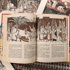 Vintage Children&#39;s Bible - DIY Beautiful Illustrations for Framing and Display - Romanian Language
