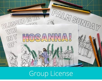 Palm Sunday Craft for Kids, Holy Week Homeschool, Palm Sunday Activity, Palm Sunday for Kids, Palm Sunday Coloring, Holy Week For Kids