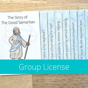 Parables of Jesus, The Good Samaritan Activity, Kids Bible Lessons, Bible Flipbooks, Sunday School Craft, Good Samaritan Craft for Kids