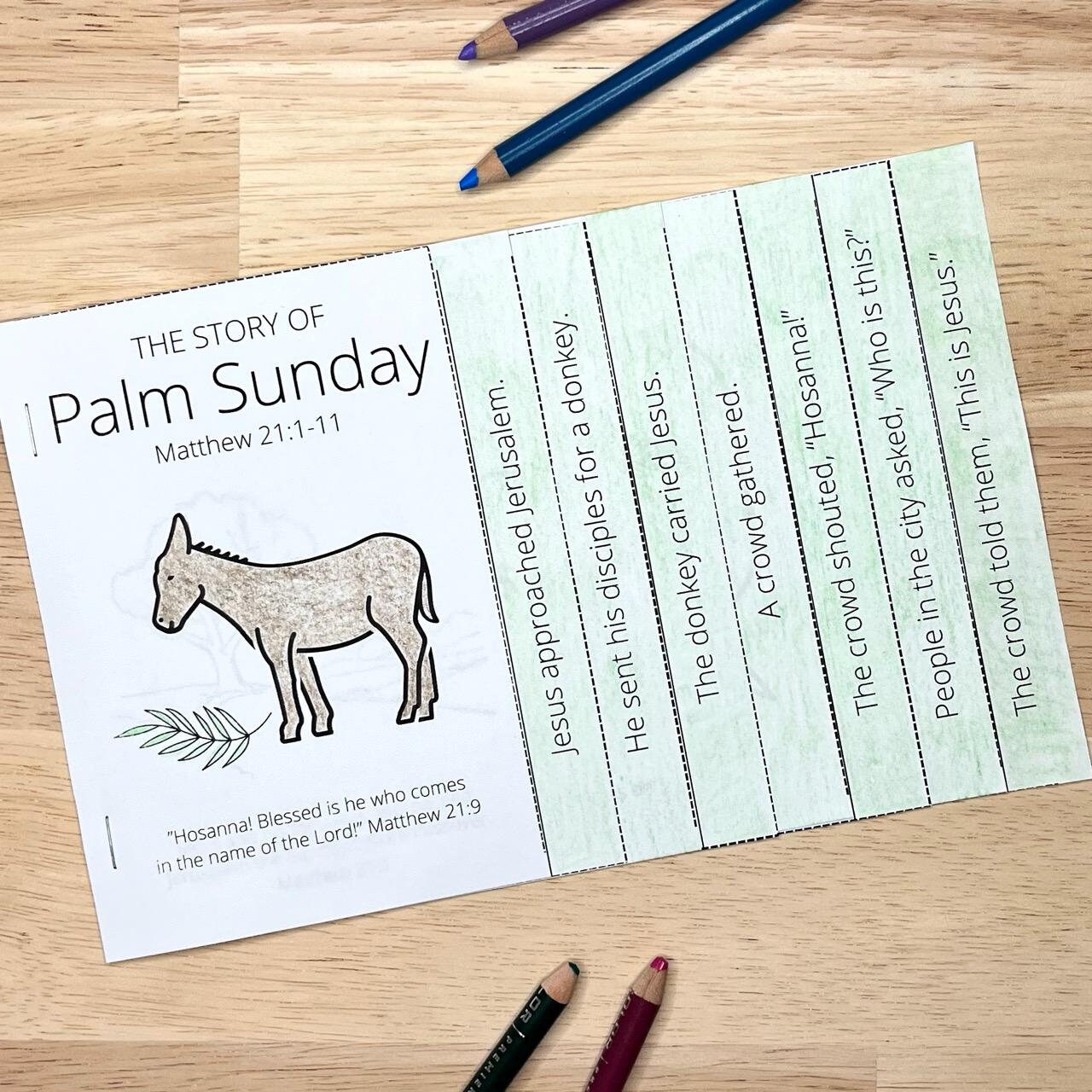 Easter Sunday School, Palm Sunday Activity, Palm Sunday Craft for Kids ...