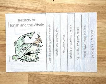 Jonah und der Fisch Craft, Jonah und der Wal Bastelkits, Jonah und der Wal zum ausdrucken, Sonntagsschule Basteln für Kinder, Kinderbibelunterricht