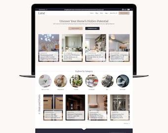 NEW Lane Kadence Child Theme for WordPress - Blog Website Template for Content Creators, Lifestyle Blogger WordPress Theme, Gutenberg Theme.